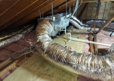 attic heat pump duct system after image